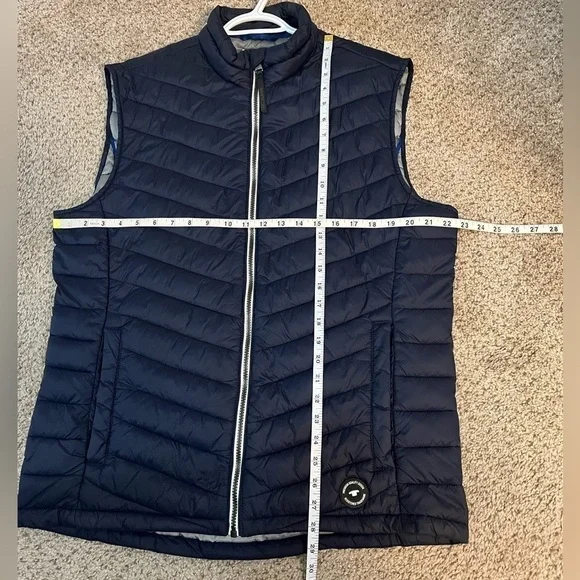 Lightweight Puffer Vest Tom Tailor Navy Blue Full Zip Men’s L/XL - Picture 6 of 14